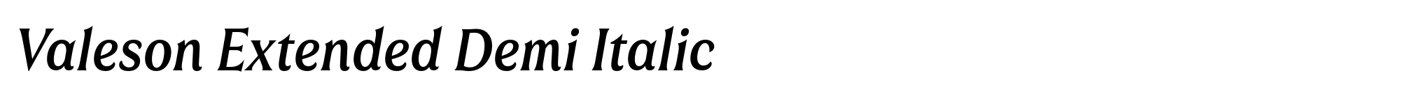 Valeson Extended Demi Italic image